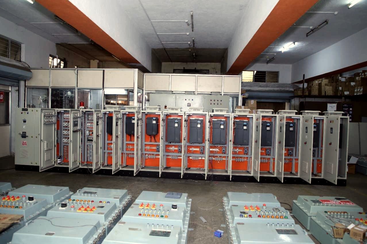 Chiller plant panels in assembly