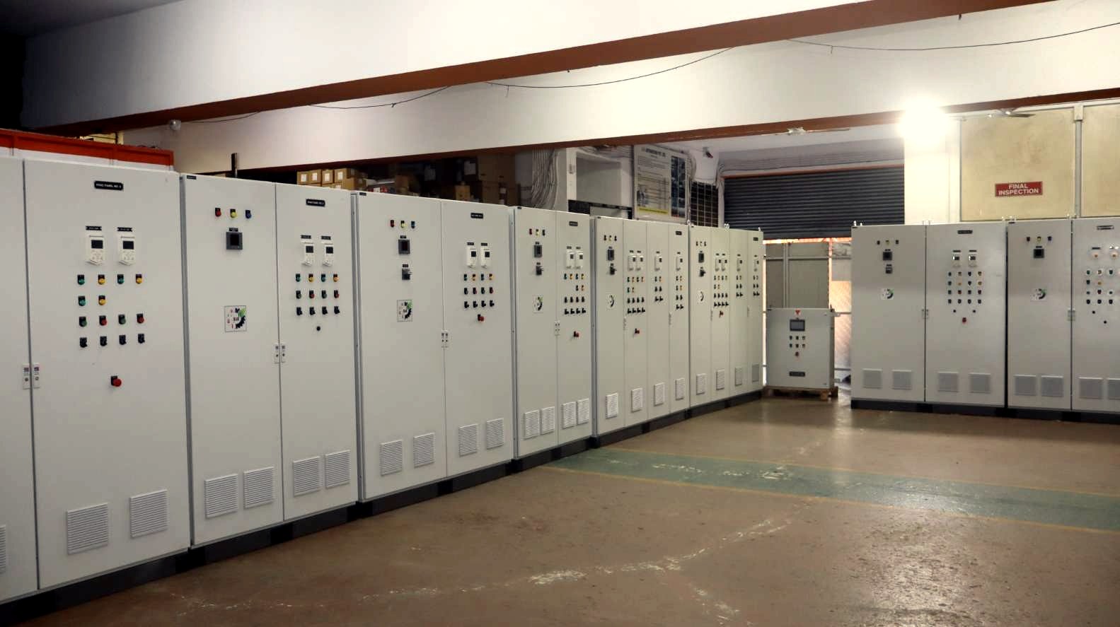 Control panel line-up before dispatch